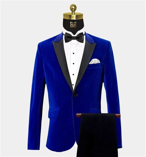 royal blue velvet prom suits.